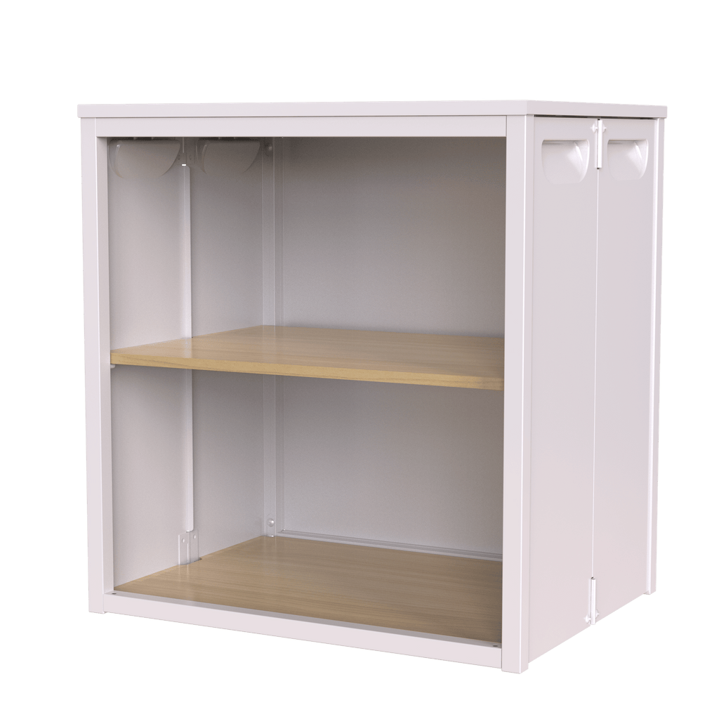 Foldable Steel-Wood Cabinet with Anti-Slip Design – Easy DIY Storage with Door