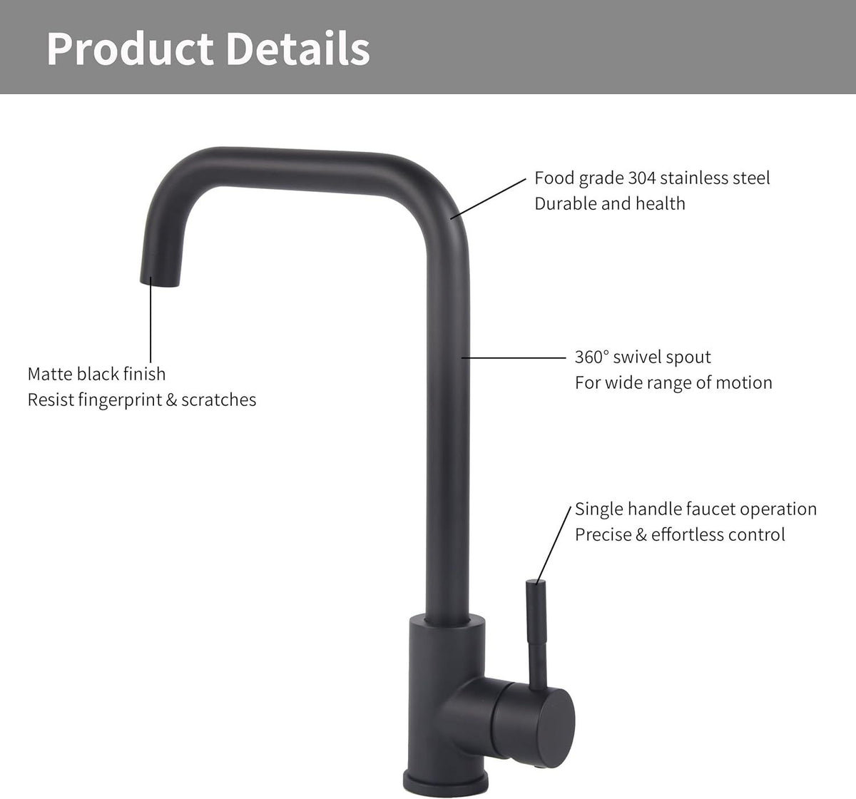 Brushed Nickel Pull-Down Faucet with Three Water Modes