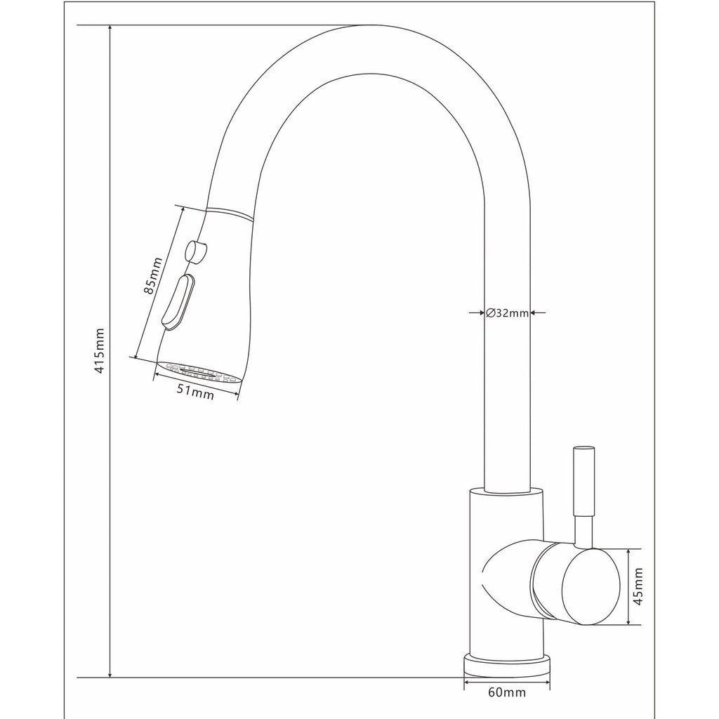 Brushed Nickel Pull-Down Faucet with Three Water Modes