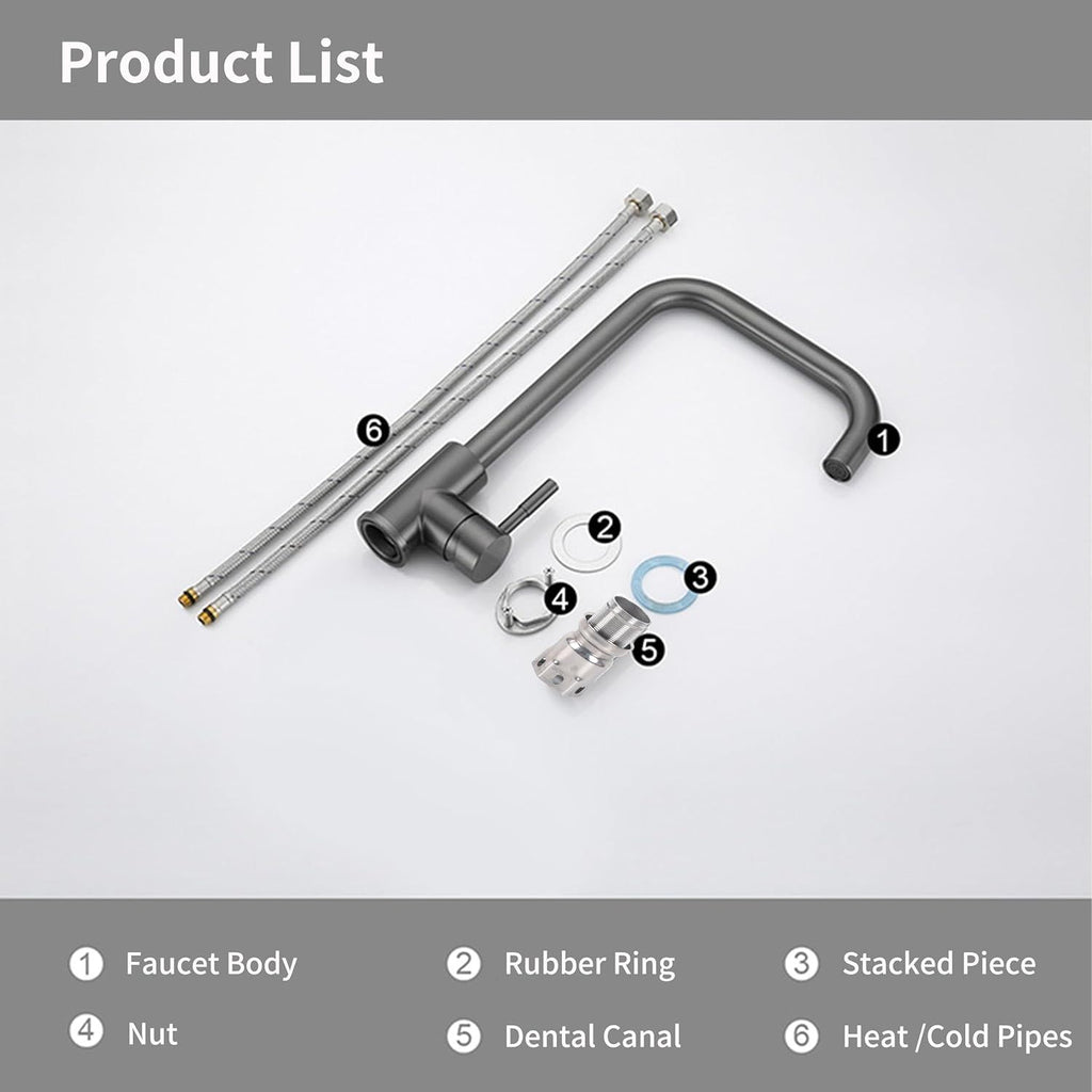 Brushed Nickel Pull-Down Faucet with Three Water Modes