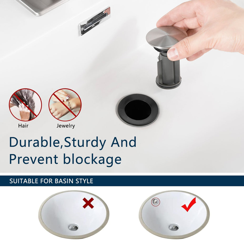 Brushed Nickel Waterfall Bathroom Faucet with Pop-Up Drain