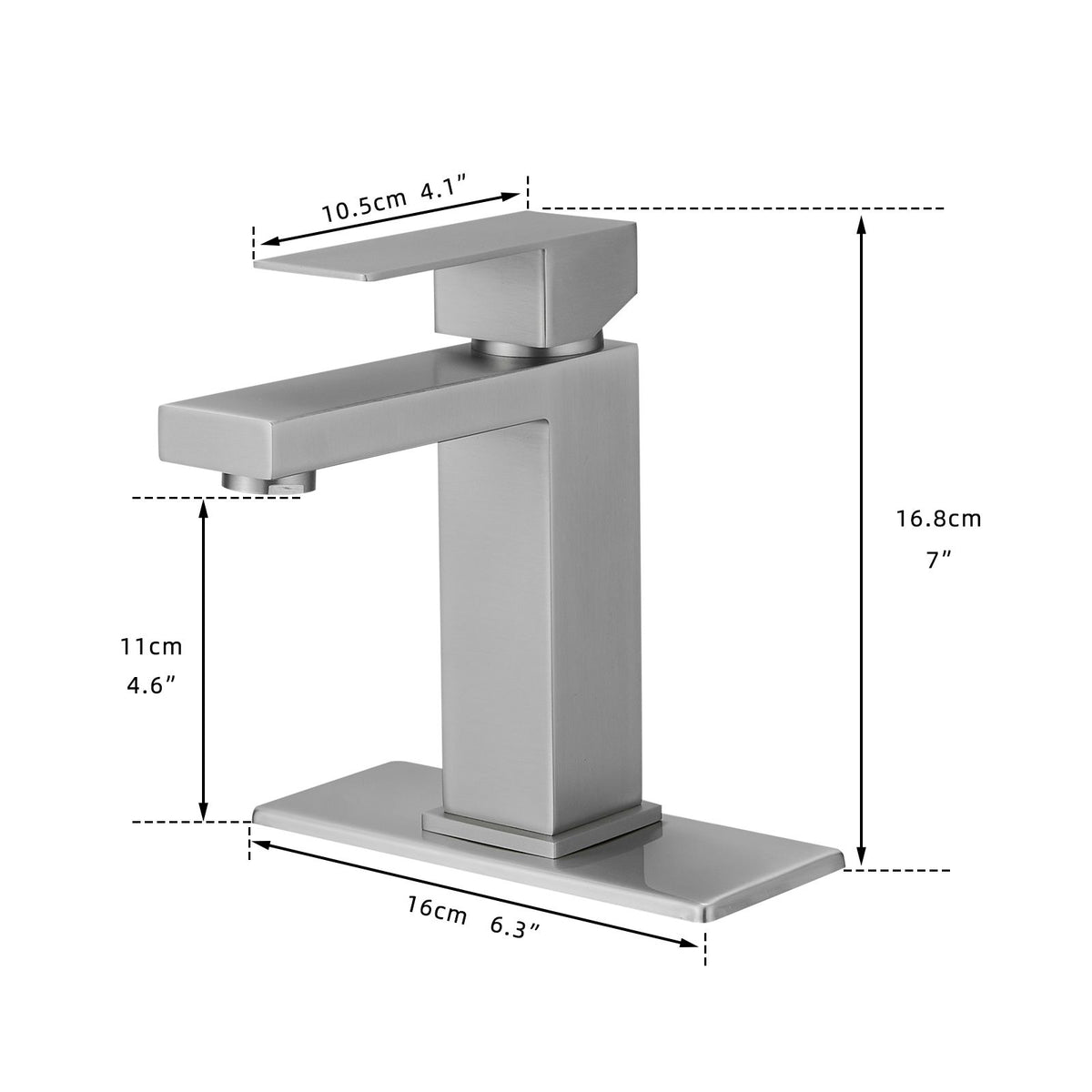 Brushed Nickel Waterfall Bathroom Faucet Set