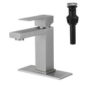 Brushed Nickel Waterfall Bathroom Faucet Set