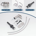 Brushed Nickel Waterfall Bathroom Faucet with Pop-Up Drain