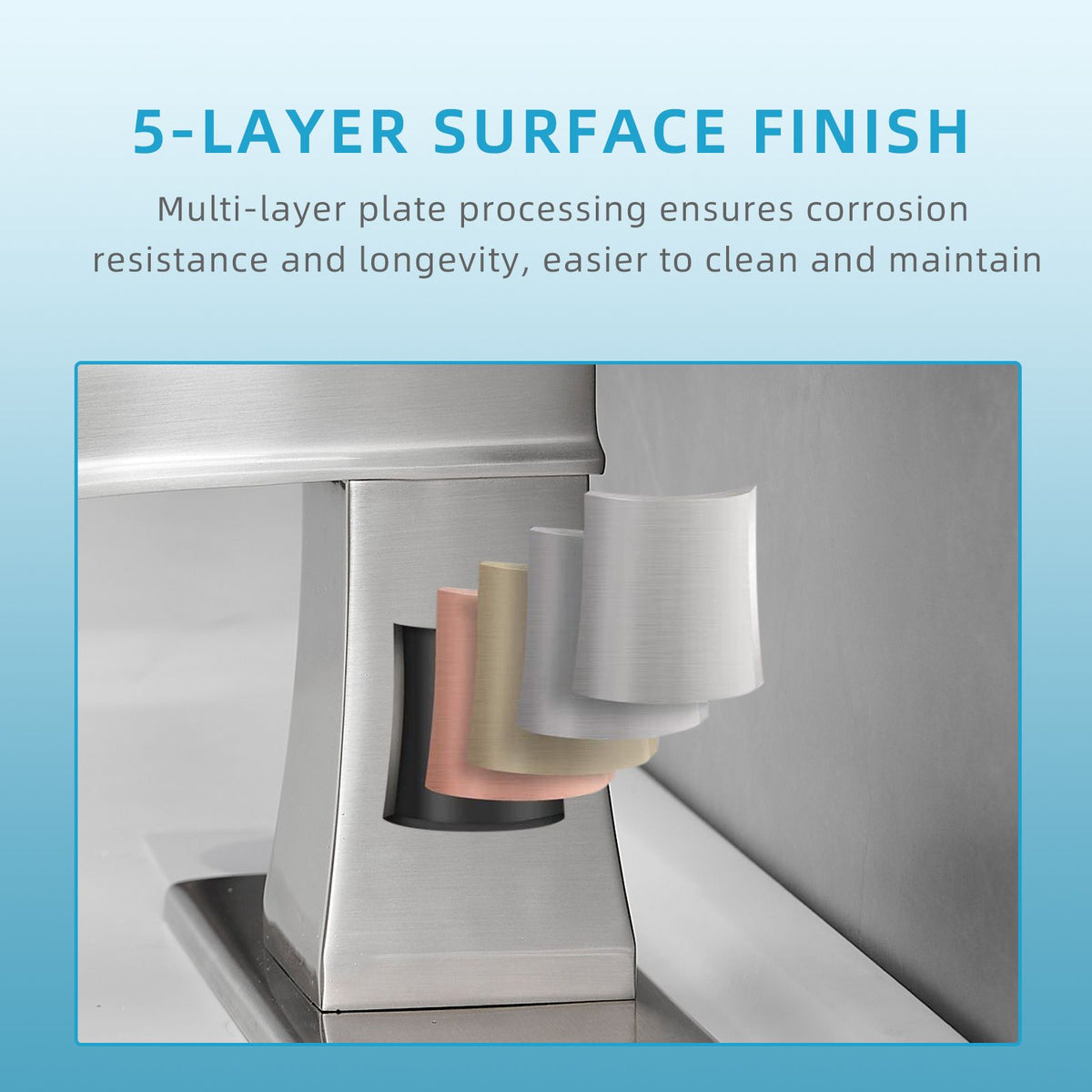 Single-Handle Waterfall Bathroom Sink Faucet Set