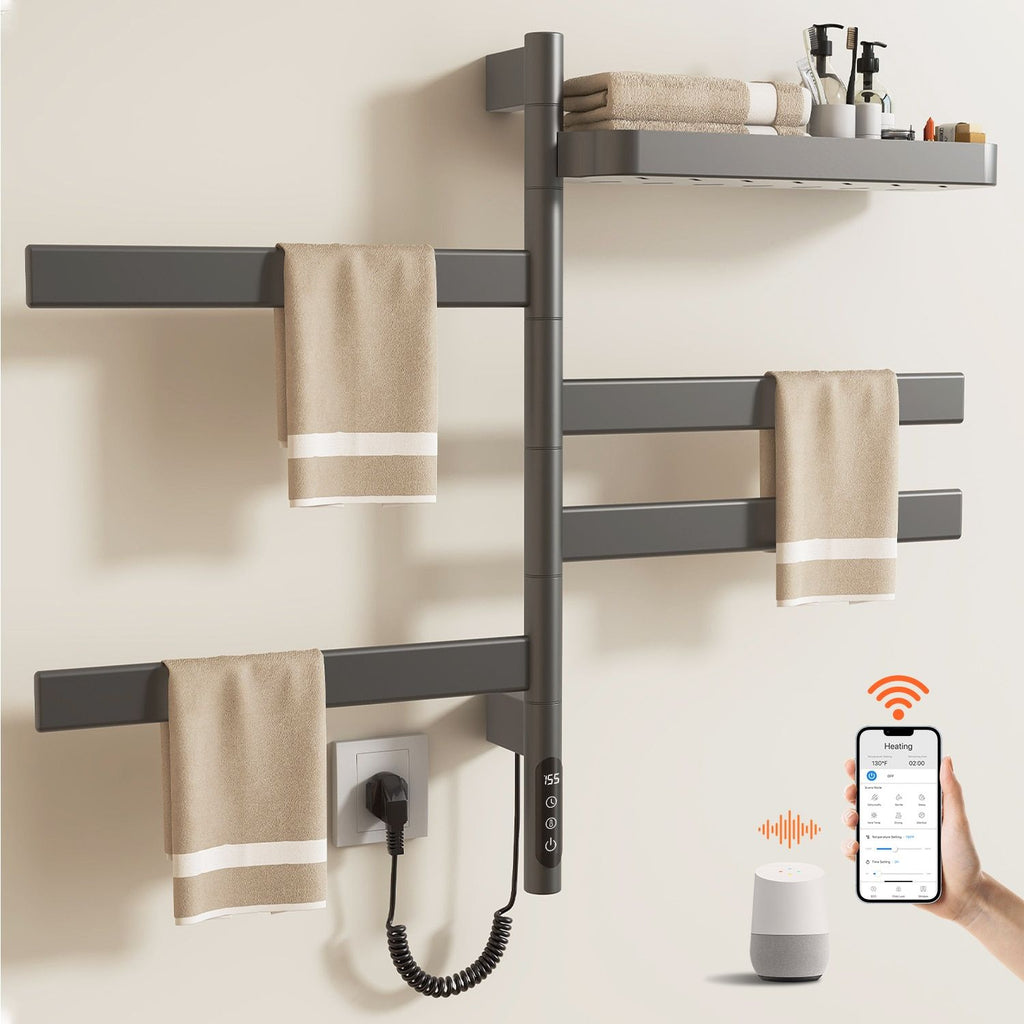 Smart Rotating Towel Warmer with App Control