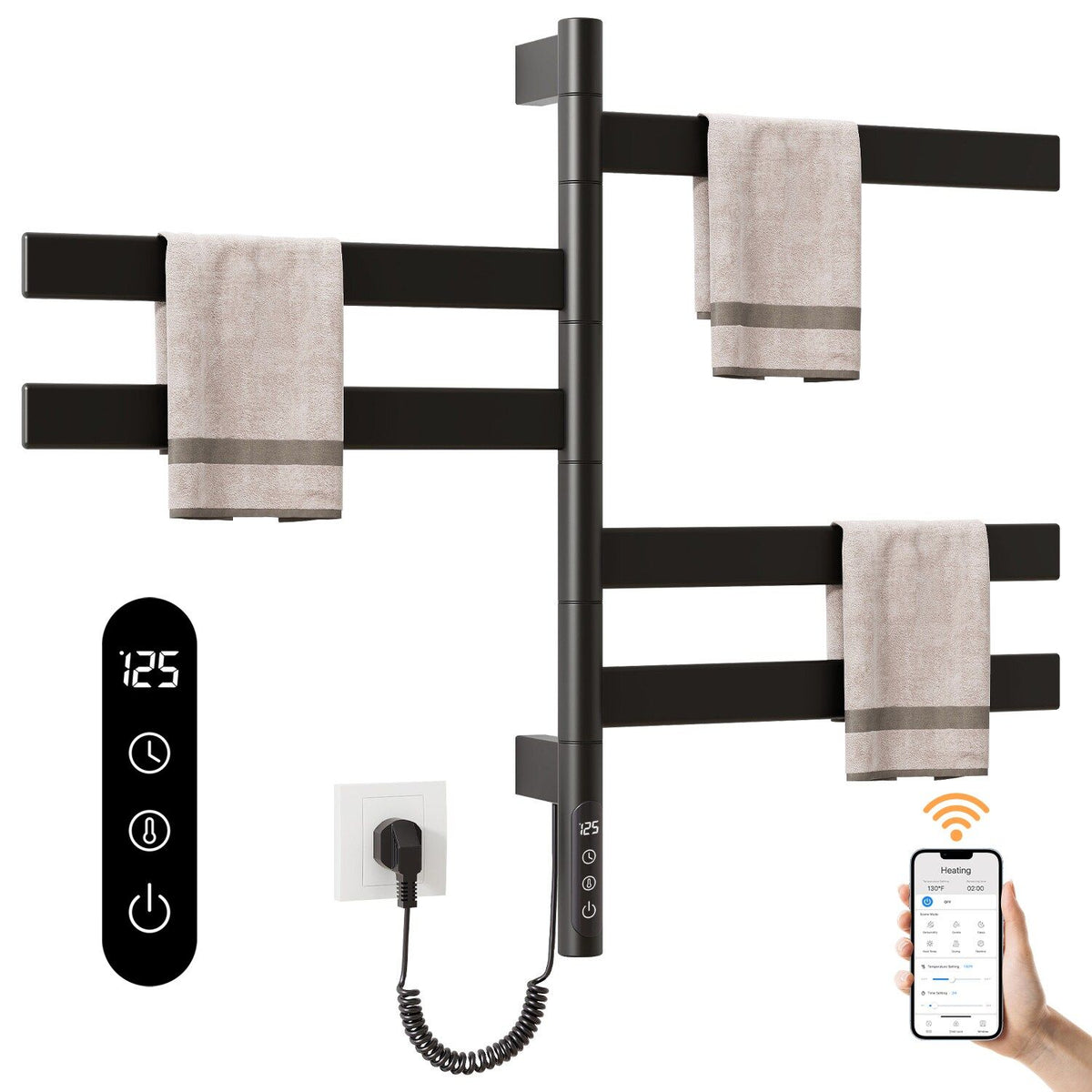 Smart Rotating Wall-Mounted Towel Warmer
