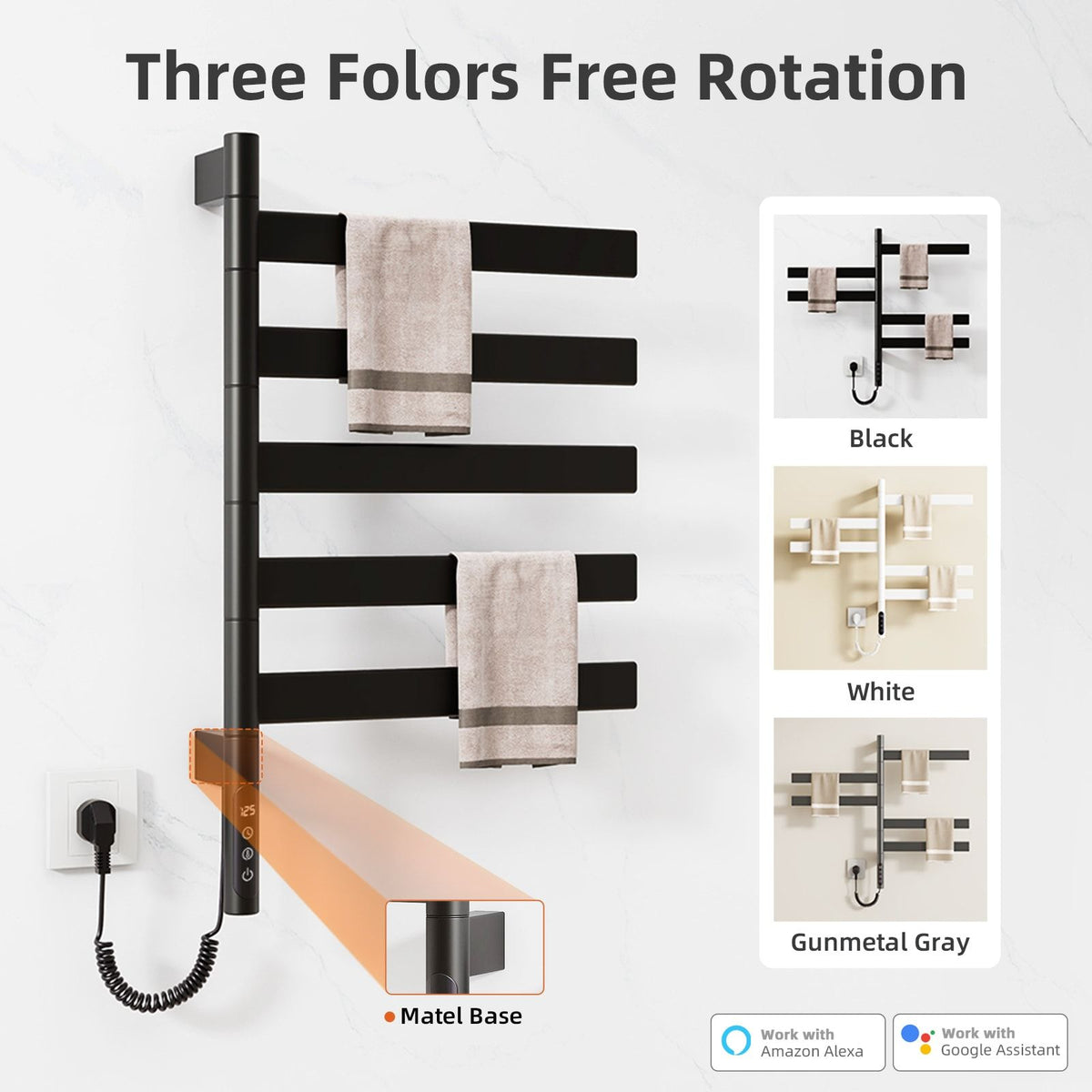 Smart Rotating Wall-Mounted Towel Warmer