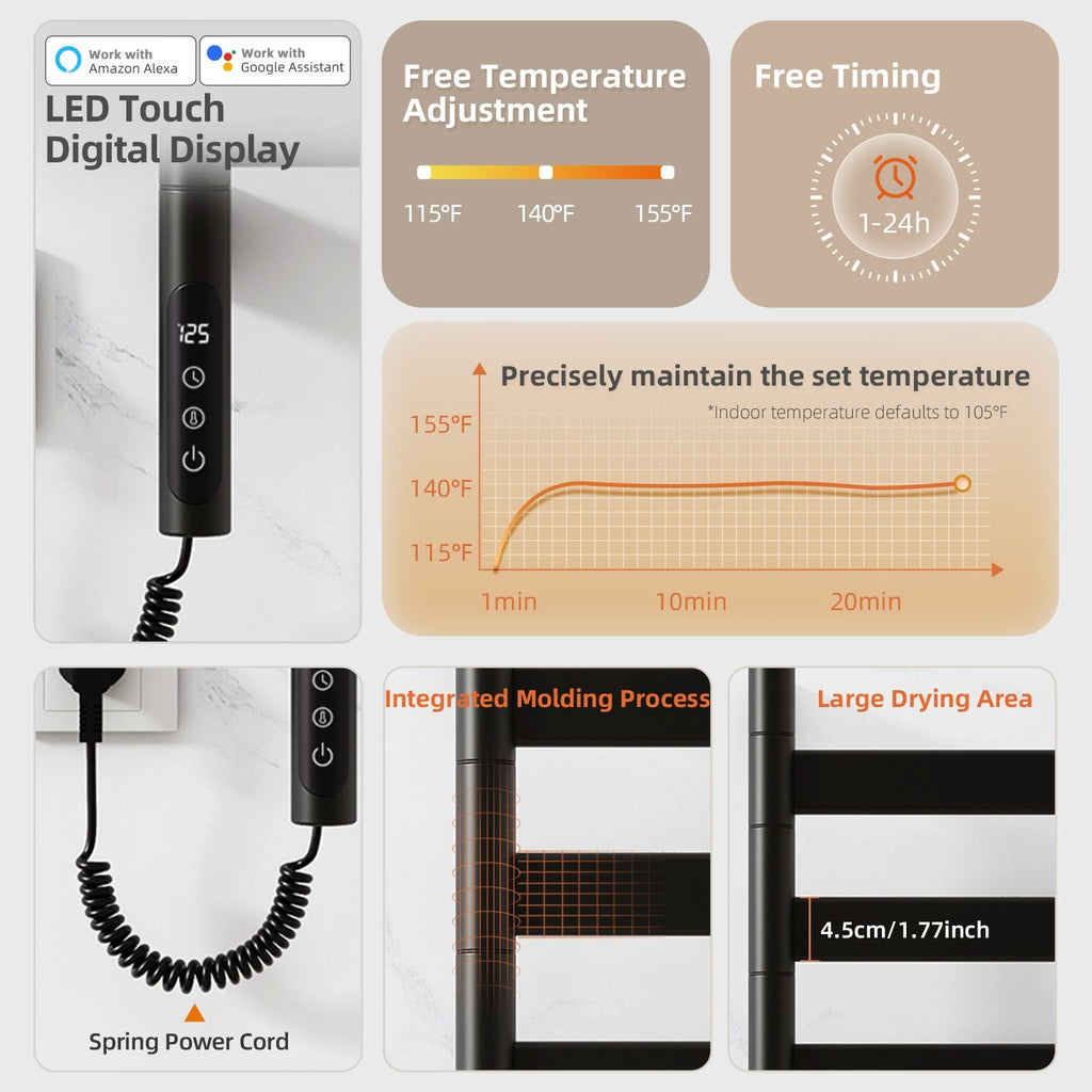 Smart Rotating Wall-Mounted Towel Warmer