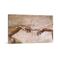 Sistine Chapel God and Adam Hands Canvas Art