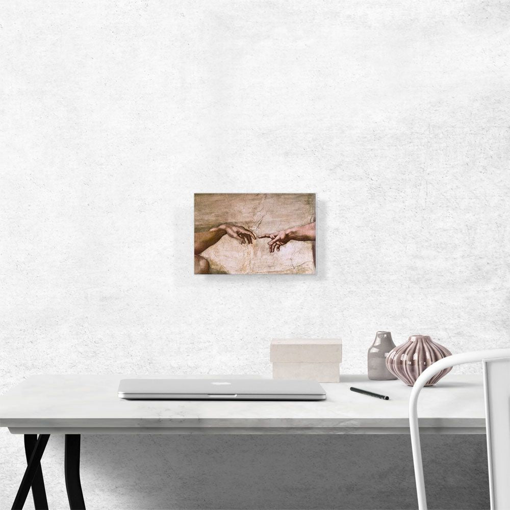 Sistine Chapel God and Adam Hands Canvas Art