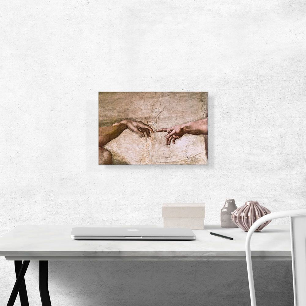 Sistine Chapel God and Adam Hands Canvas Art