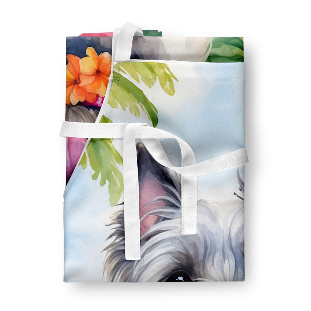 Skye Terrier Luau Bib Apron for Kitchen and Crafts