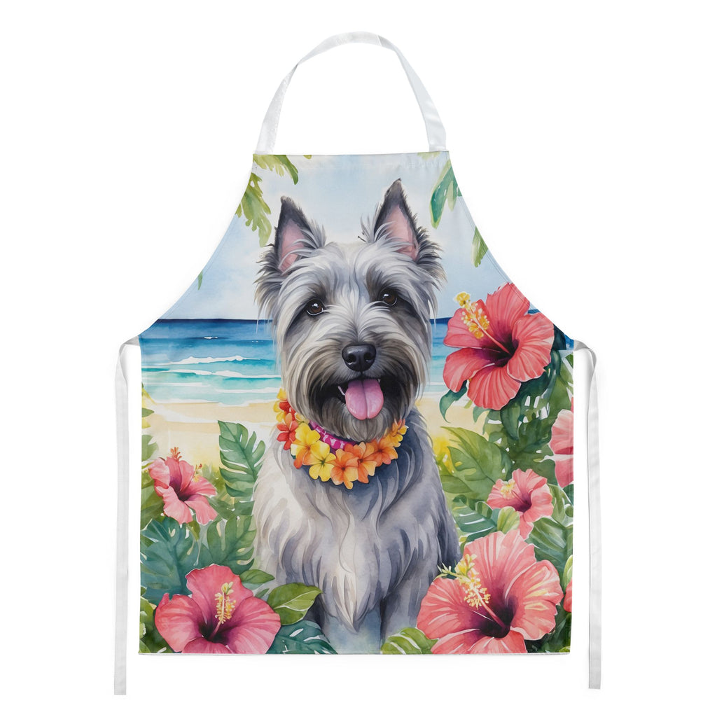 Skye Terrier Luau Bib Apron for Kitchen and Crafts
