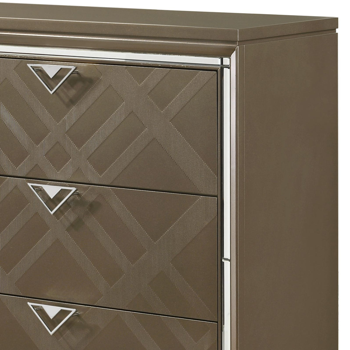 Skylar Dark Champagne Six-Drawer Dresser