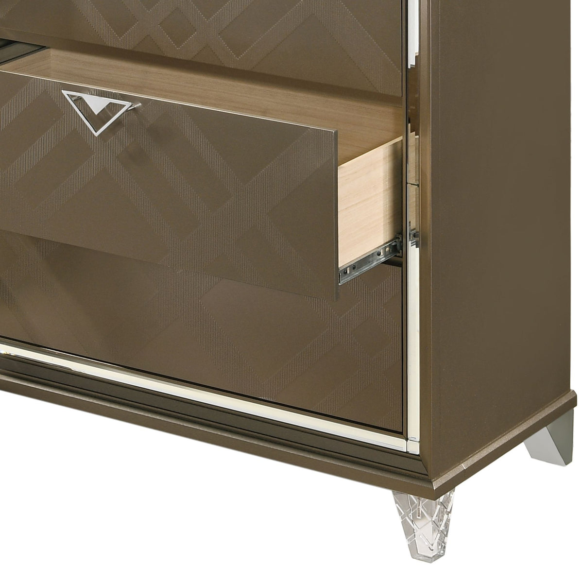Skylar Dark Champagne Six-Drawer Dresser
