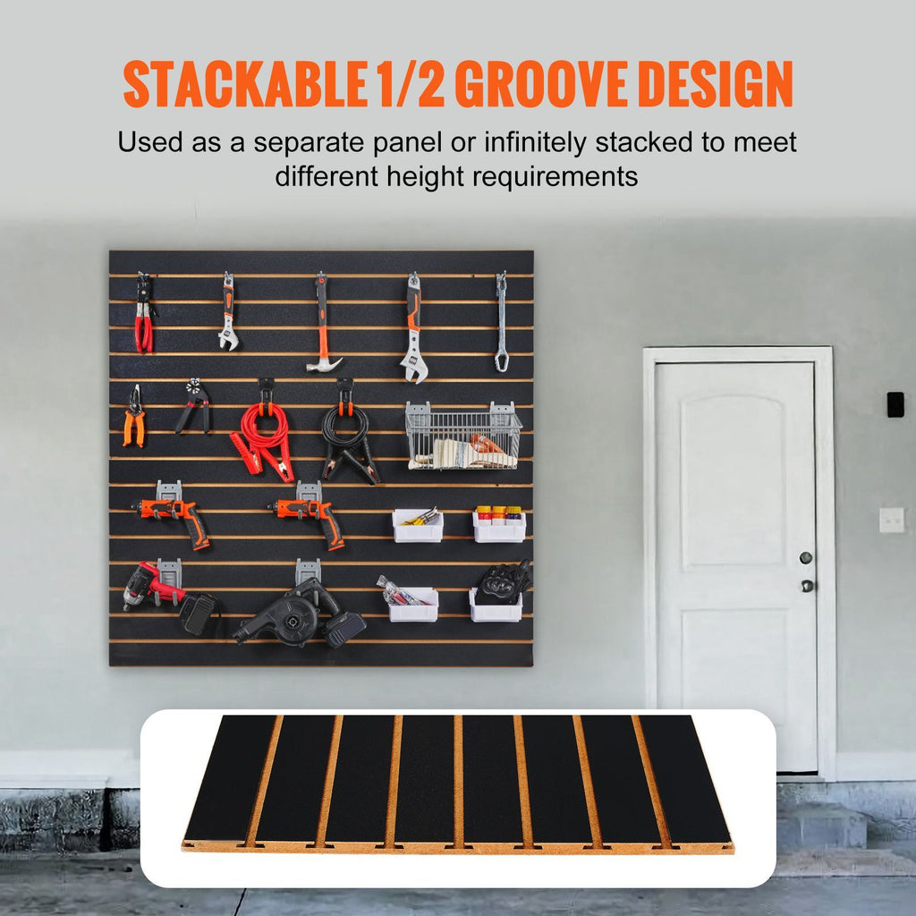 Slatwall Panels, x Black Garage Wall Panels 24"H x 48"L (Set of 2 Panels), practical Gara