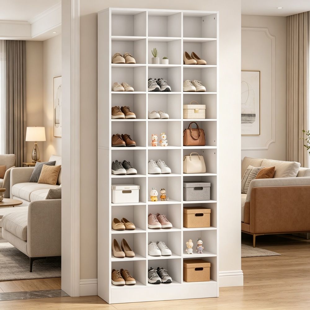 Freestanding Shoe Cabinet with Removable Shelves for Entryway