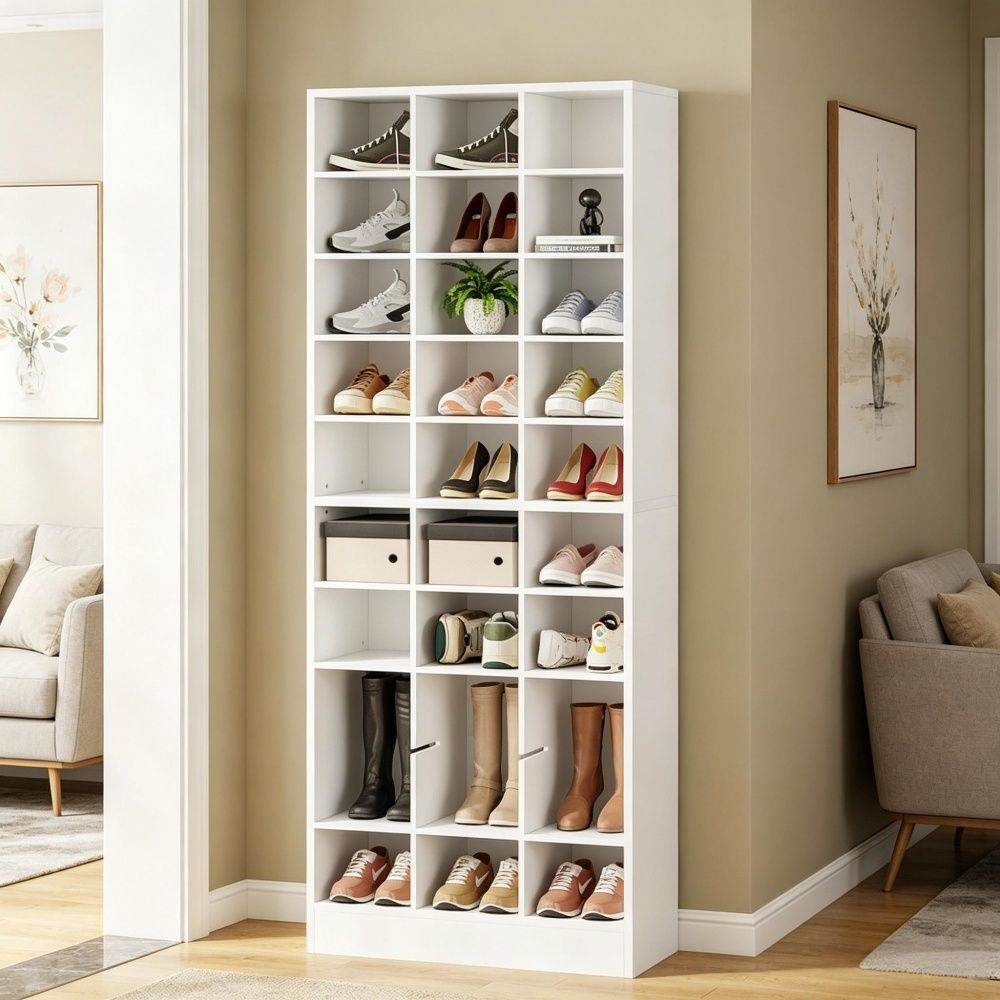 Freestanding Shoe Cabinet with Removable Shelves for Entryway