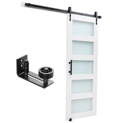 Sliding Barn Door with Hardware Kit – MDF Panel, water-ready PVC Coating