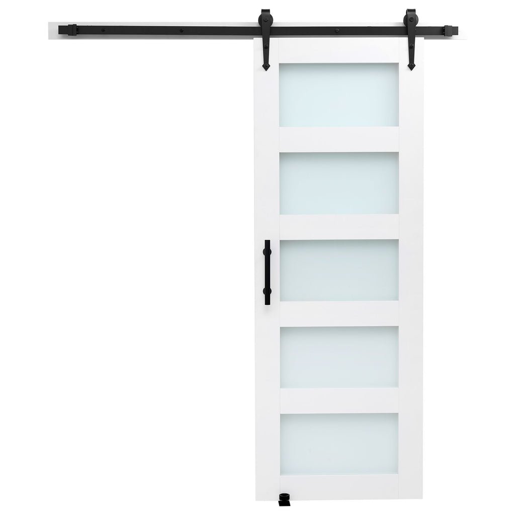Sliding Barn Door with Hardware Kit – MDF Panel, water-ready PVC Coating