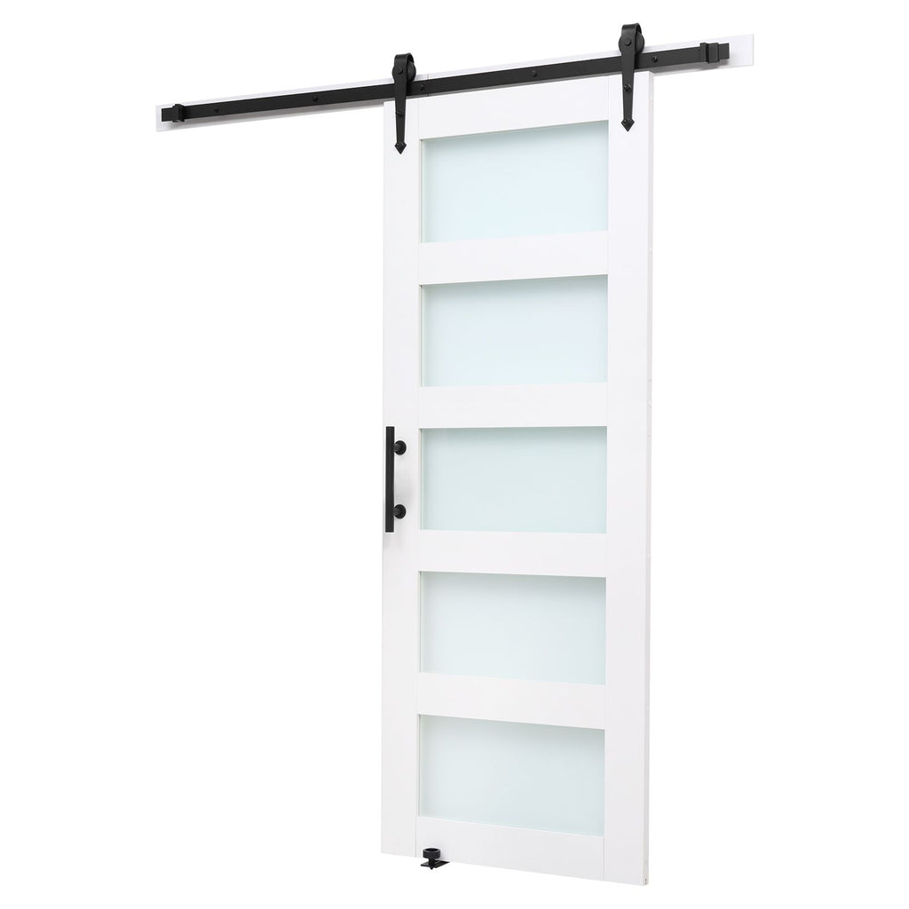 Sliding Barn Door with Hardware Kit – MDF Panel, water-ready PVC Coating