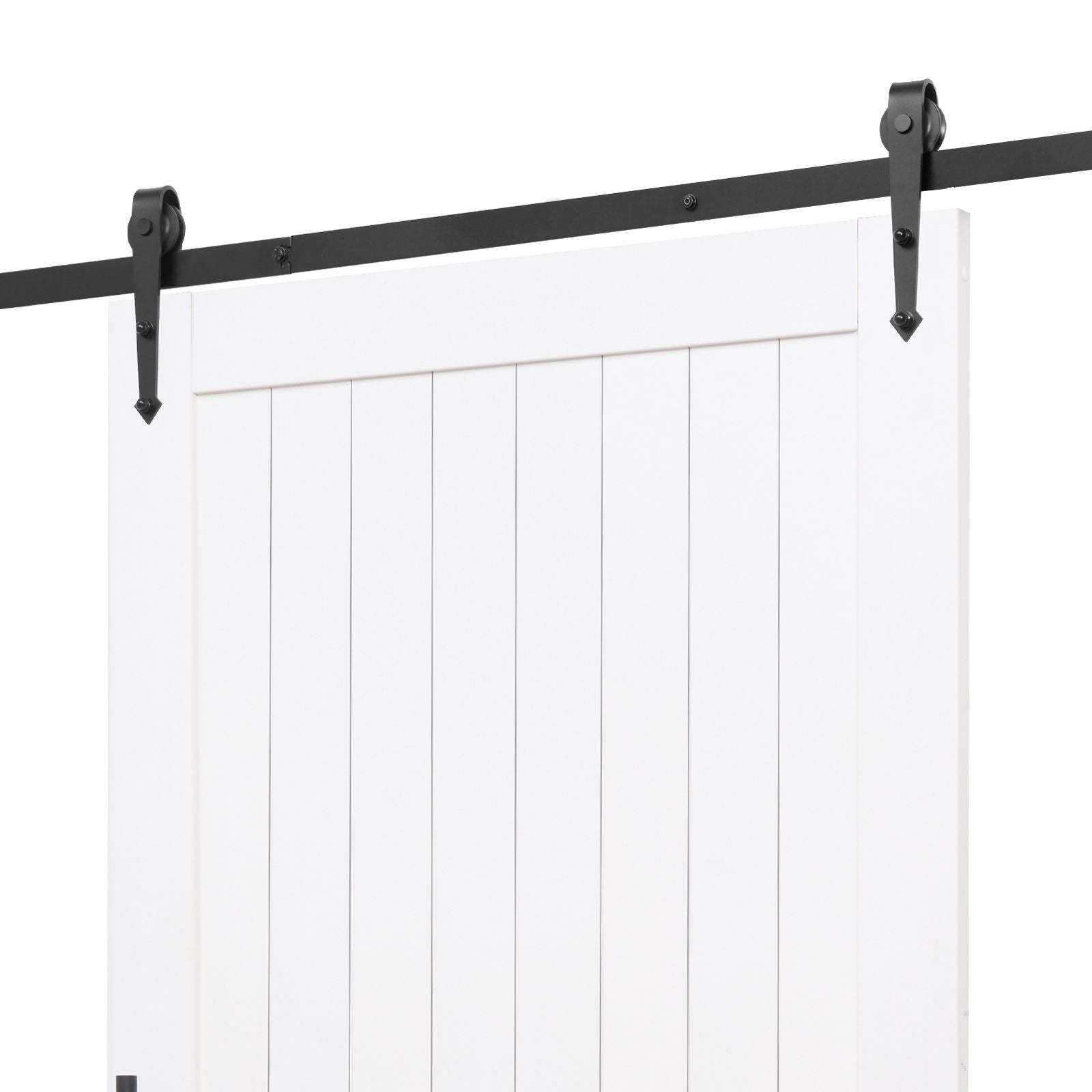 VEVOR White H-Frame Sliding Barn Door with Hardware Kit