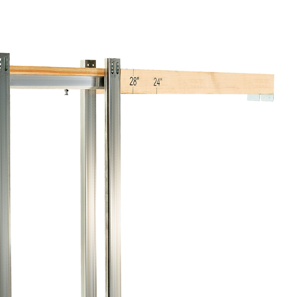 x Sliding Pocket Door with Frosted Glass & Hardware Kit