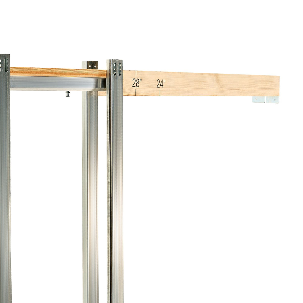 x Sliding Pocket Door with Frosted Glass & Hardware Kit