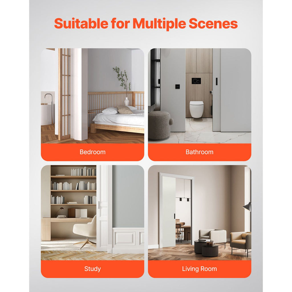 Three-Wheel Sliding Pocket Door Track Kit