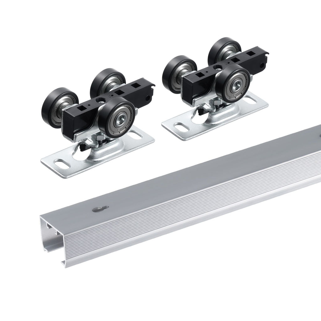 Three-Wheel Sliding Pocket Door Track Kit