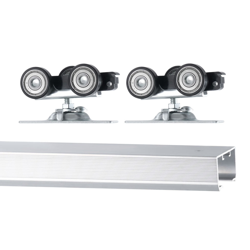 Three-Wheel Sliding Pocket Door Track Kit