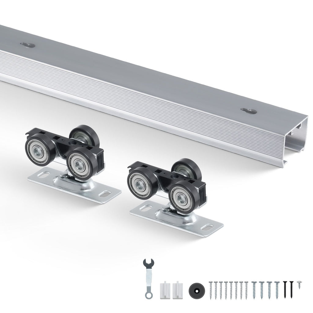 Three-Wheel Sliding Pocket Door Track Kit
