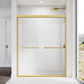 Brushed Gold Semi-Frameless Sliding Shower Door