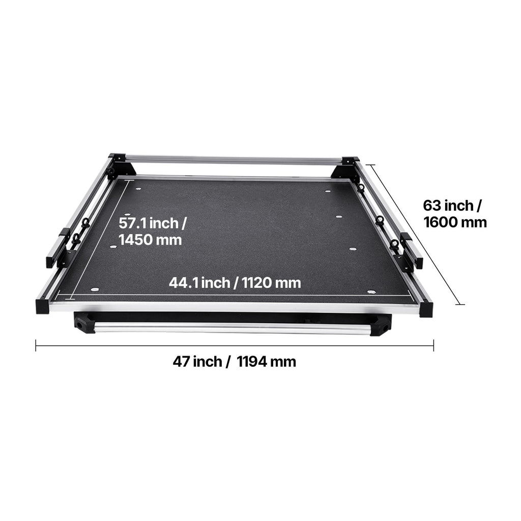 Sliding Truck Bed Organizer with Movable Rings and Pull-Out Tray