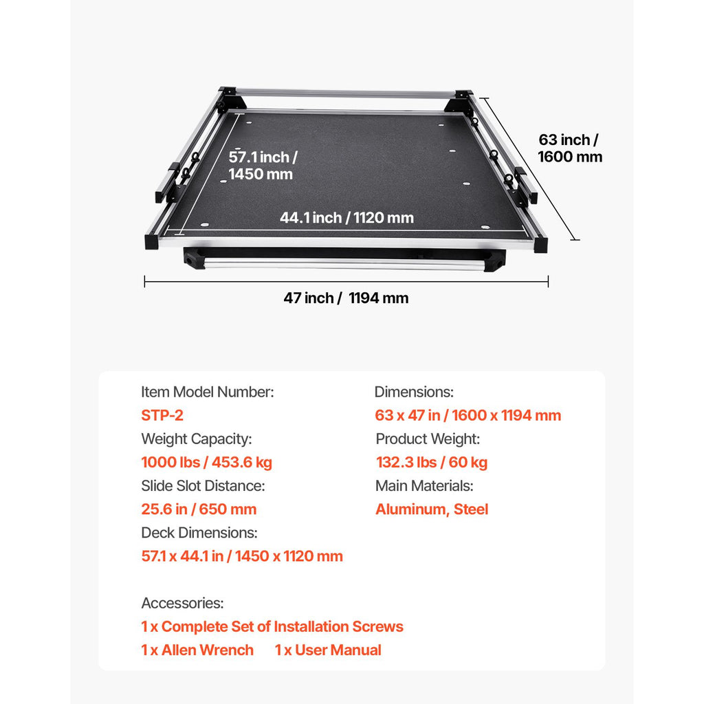 Sliding Truck Bed Organizer with Movable Rings and Pull-Out Tray