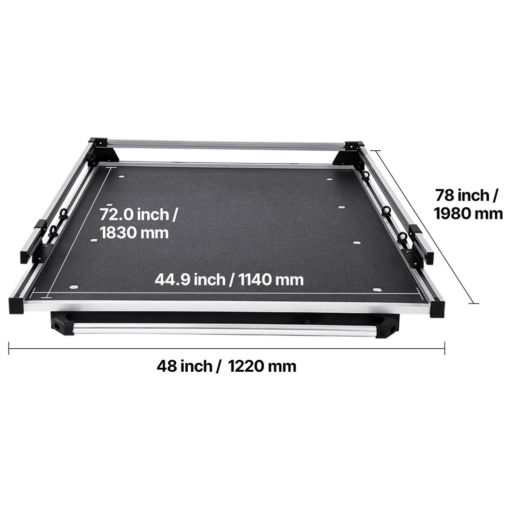 Sliding Truck Bed Organizer with Two-Position Slide-Out and Securing Rings