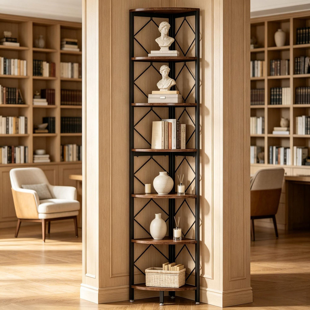 Seven-Tier Corner Shelf for Overlooked Spaces