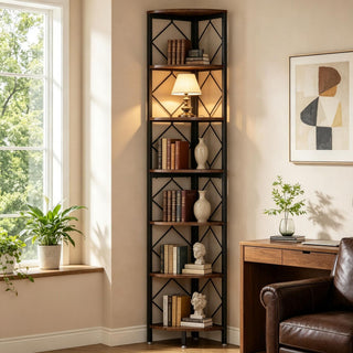 Seven-Tier Corner Shelf for Overlooked Spaces