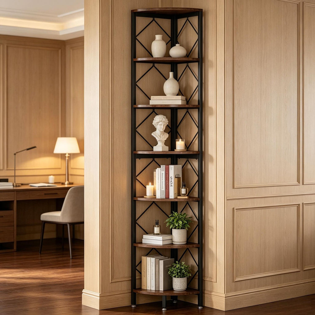 Seven-Tier Corner Shelf for Overlooked Spaces