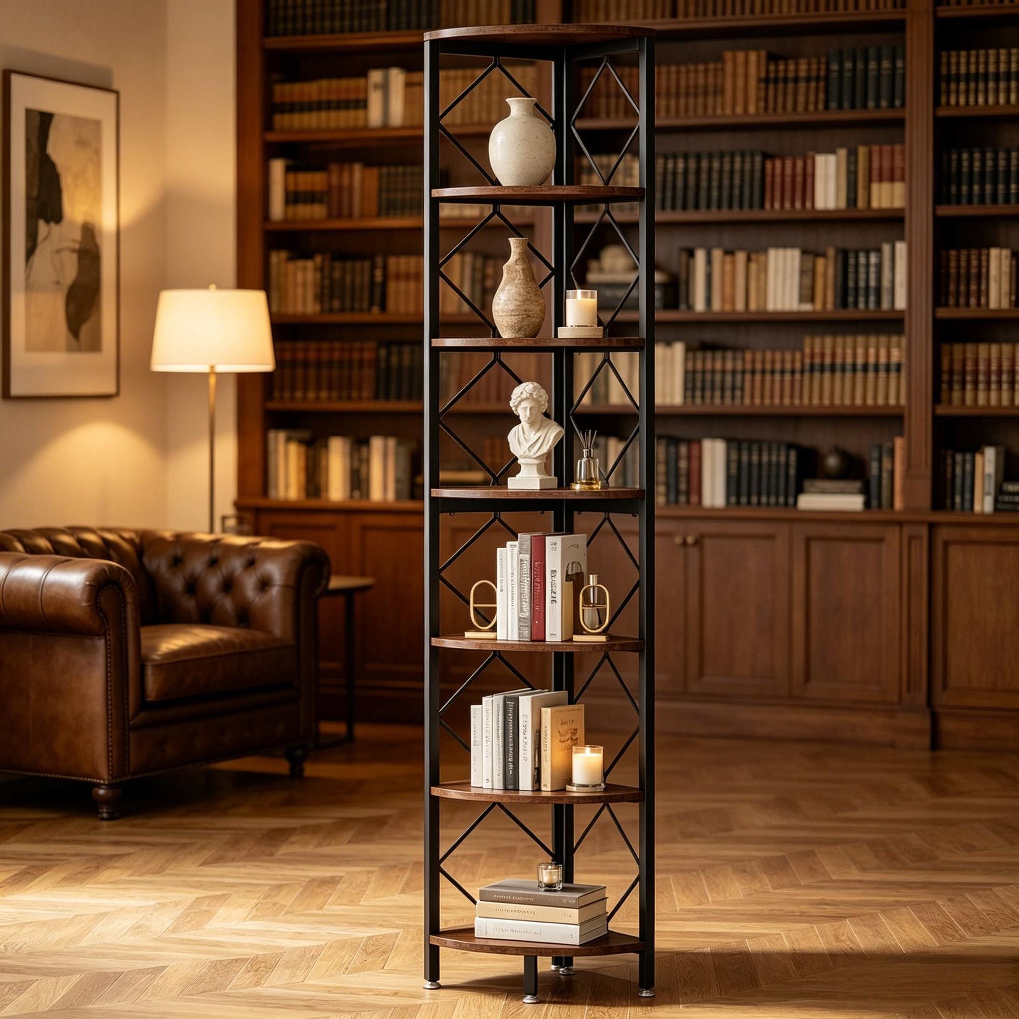 Seven-Tier Corner Shelf for Overlooked Spaces