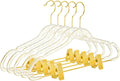 Gold Glitter Pants and Skirt Hangers with Adjustable Clips