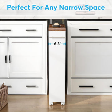 Slim Rolling Utility Cart for Narrow Spaces