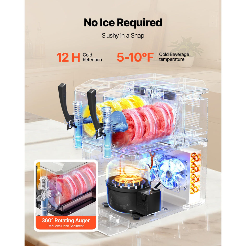 Dual-Tank Frozen Drink Maker with Five Presets