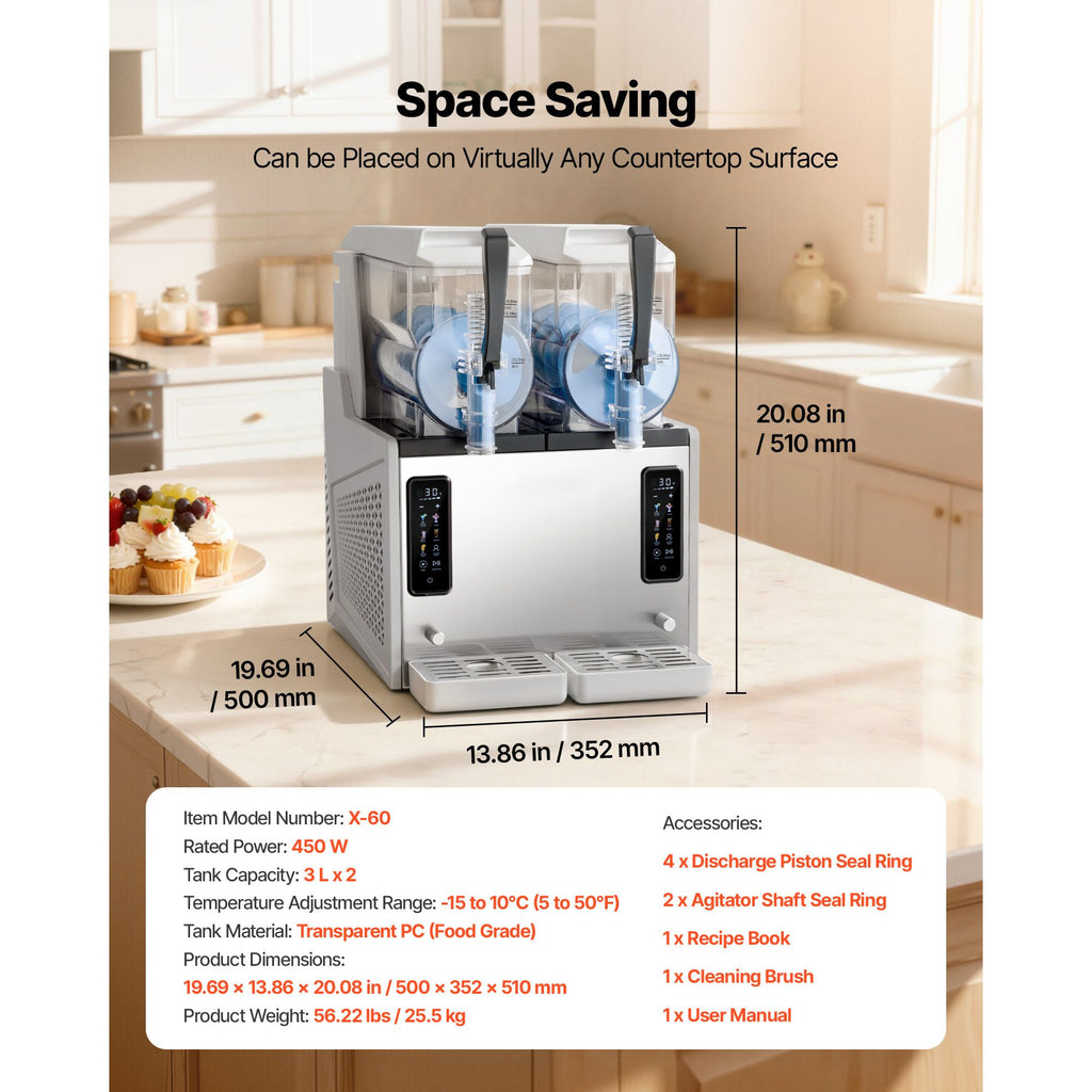 Dual-Tank Frozen Drink Maker with Five Presets