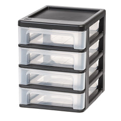 Compact 4-Drawer Desktop Organizer for Easy Storage
