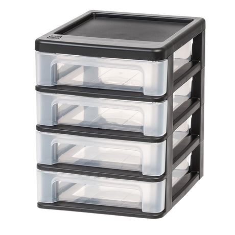 Compact 4-Drawer Desktop Organizer for Easy Storage