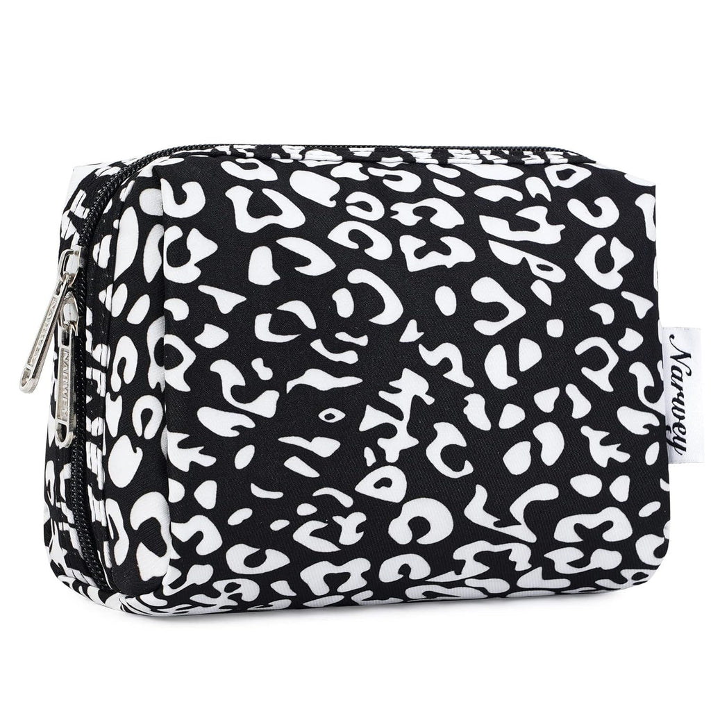 Cheetah Print Mini Makeup Bag with Zipper Compartments