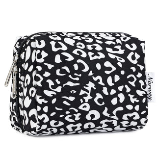 Cheetah Print Mini Makeup Bag with Zipper Compartments
