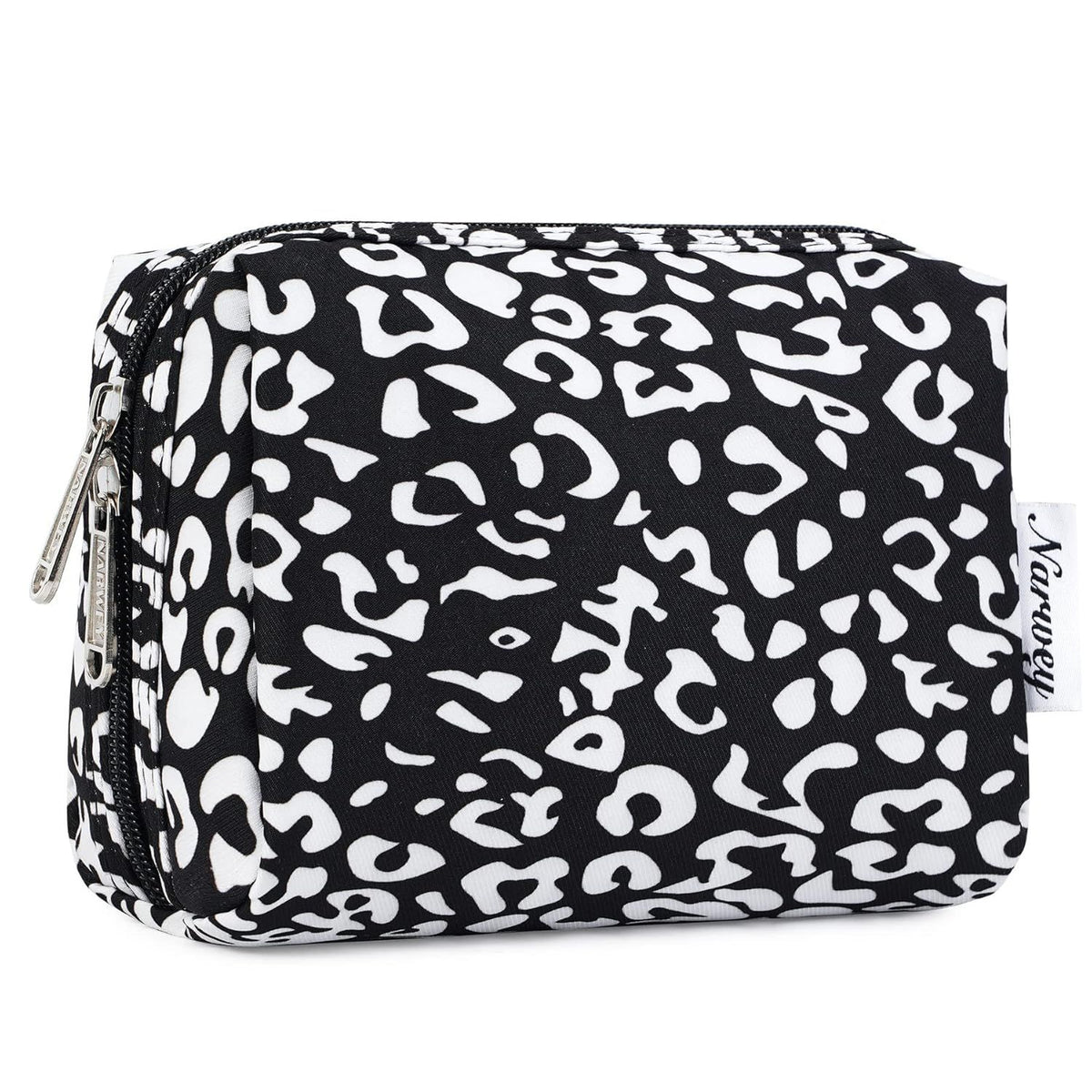 Cheetah Print Mini Makeup Bag with Zipper Compartments